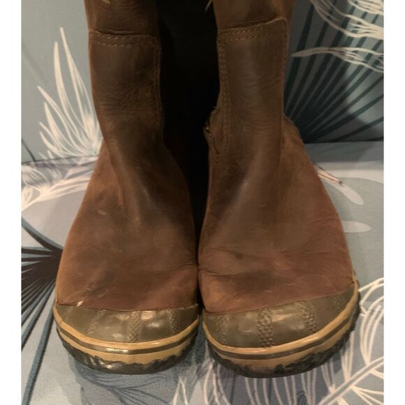 Sorel Slimboot Leather Suede Western Waterproof Tall Riding Boots sz 9.5 - Picture 3 of 11
